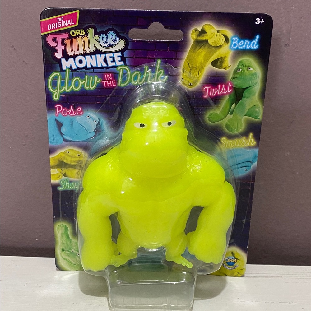 THE ORIGINAL ORB FUNKEE MONKEE GLOW IN THE DARK SQUISHY